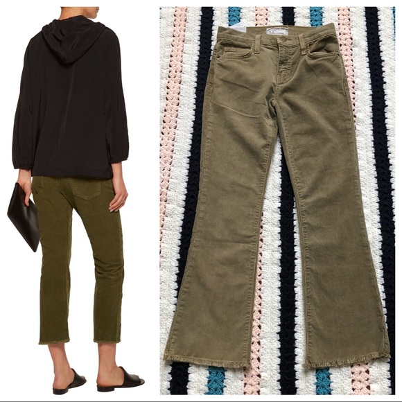 CURRENT/ELLIOTT The Kick crop corduroy flared jean - Picture 2 of 8